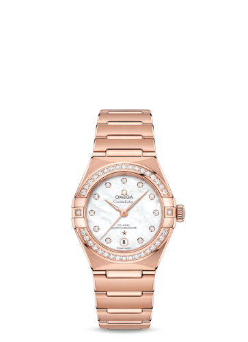 Omega Constellation Manhattan 29 Co-Axial Master Chronometer Sedna Gold / MOP / Diamond